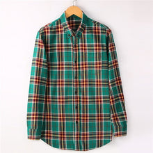 Load image into Gallery viewer, High Quality Men's Fashion Plaid Long Sleeved Shirt Flannel 100% Cotton Soft Male Social