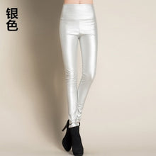 Load image into Gallery viewer, 2017 Autumn Winter Women Elastic PU Leather Velvet High Waist Thick Warm leggings Slim Pencil