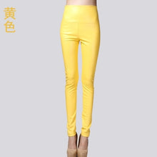 Load image into Gallery viewer, 2017 Autumn Winter Women Elastic PU Leather Velvet High Waist Thick Warm leggings Slim Pencil