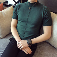 Load image into Gallery viewer, Casual Self-cultivation High Lead Neck Knitting Men Sweater 2018 Autumn Leisure Long Sleeve
