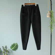 Load image into Gallery viewer, 2019 Streetwear Women Pants Elastic High Waist Pockets Suede Harem Pants Casual Autum
