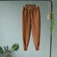 Load image into Gallery viewer, 2019 Streetwear Women Pants Elastic High Waist Pockets Suede Harem Pants Casual Autum